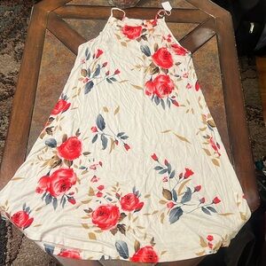 Size small dress. Pretty Spring pattern. PTP 13, length 29.5 inches